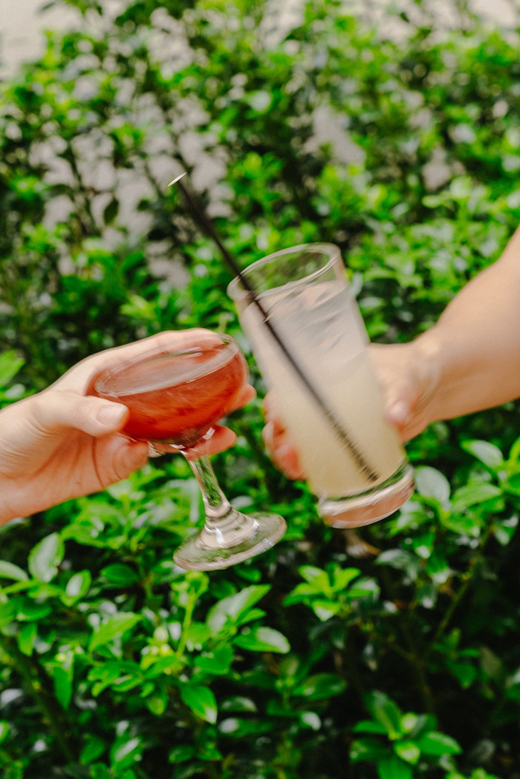 Cheers with cocktails at A-STAY garden